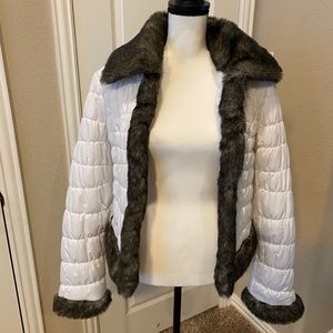 LIKE NEW - Sugarfly Quilted Jacket w/ fake fur